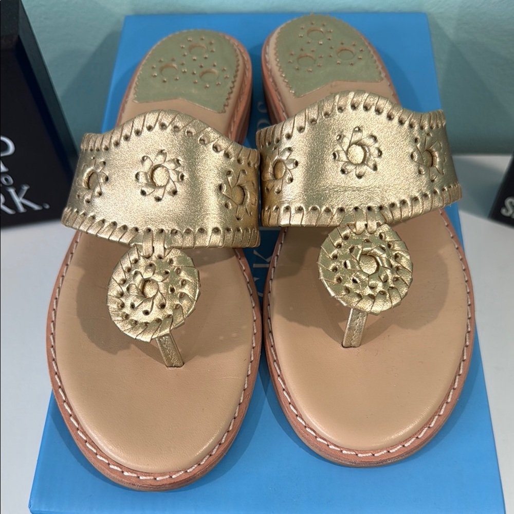 Jack Rogers Gold Sandals